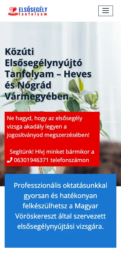 elsosegelyhatvan.hu mobil nézet